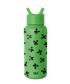 Minecraft Summit Water Bottle with Straw Lid